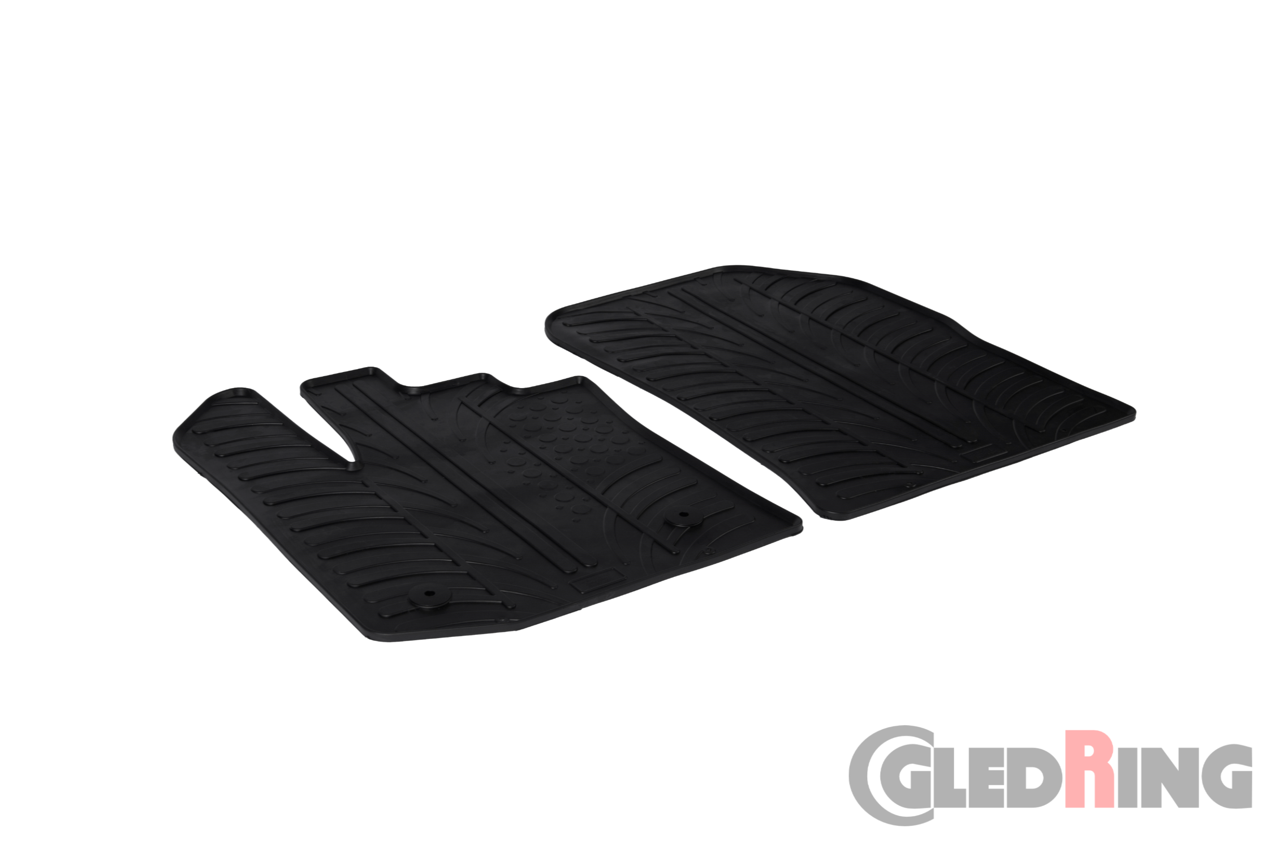 Original Gledring Passform Fußmatten Gummimatten 2 Tlg.-Fixing - DACIA Dokker Furgon 2013->